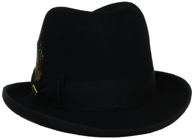 Stacy Adams Men's Homburg, Black, Medium