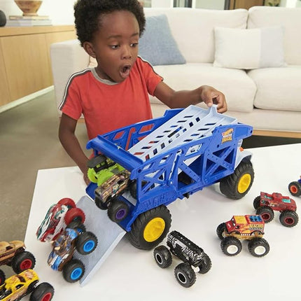 Hot Wheels Monster Trucks Rhino Rig Toy Hauler, Large-Scale Vehicle