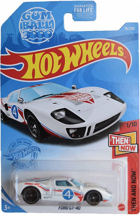 Hot Wheels Ford GT 40, [White] 78/250 Then and Now