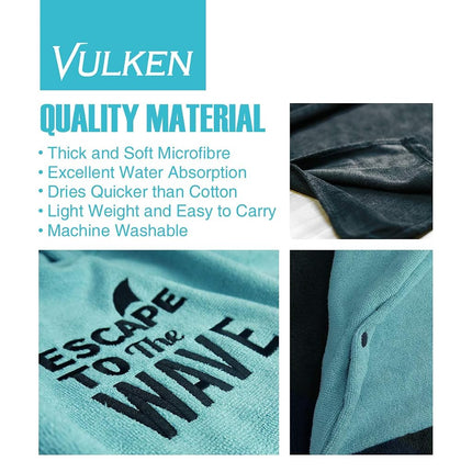 VULKEN Portable Changing Robe, Surf Poncho for Beach & Water Activities