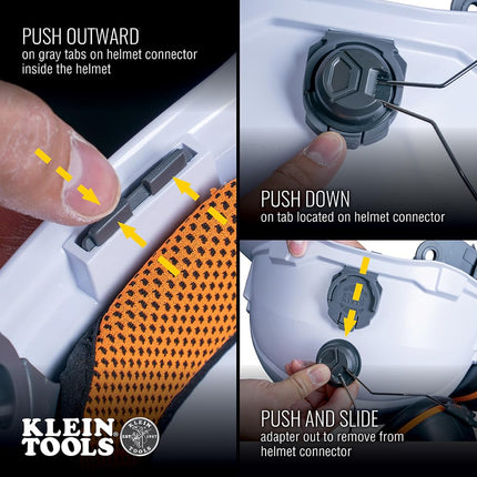KLEIN TOOLS 60532 Earmuffs, Cap and Safety Helmet Hard Hat Attachment, 26dB Noise Protection, Construction, Manufacturing, Maintenance