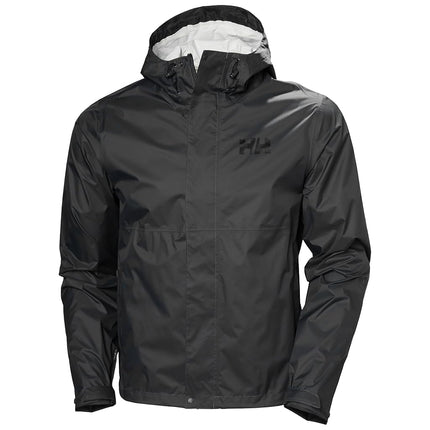 Helly Hansen Men's Loke Lightweight Hooded Waterproof Windproof Breathable Rain Coat Jacket, 990 Black, X-Large