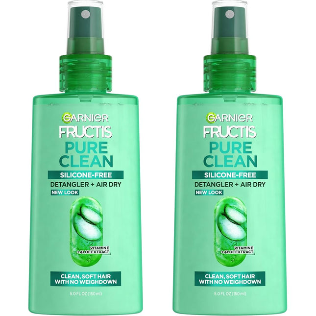 Garnier Fructis Style Pure Clean Detangler + Air Dry, 5 fl. oz., 2 Pack