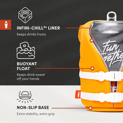Puffin - The Buoy Life Vest - Insulated 12 oz Can Cooler I Beer Bottle & Soda Can Insulator, Keep Drinks and Beverages Cold (Keylime Pie)
