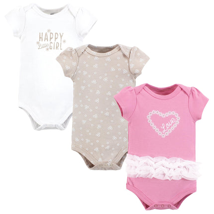 Hudson Baby Unisex Baby Cotton Bodysuits, Love Dai