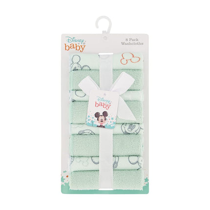 Disney Cudlie Baby Washcloths with Nursery Characters | 8 Pack of Kids Washcloths for Bath and Baby Stuff for Newborns