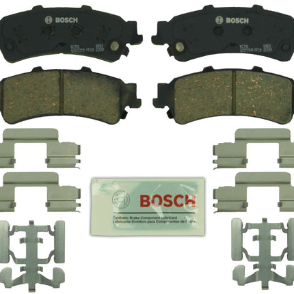 Bosch BC792 QuietCast Premium Ceramic Disc Brake Pad Set For Select Cadillac DeVille, DTS, Escalade; Chevrolet Astro, Avalanche, Silverado, Suburban, Tahoe; GMC Safari, Sierra, Yukon, Yukon XL; Rear
