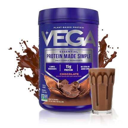 Vega Protein Made Simple, Vanilla, Stevia Free Vegan Plant Based Protein Powder, Healthy, Gluten Free, Pea Protein for Women and Men, 9.2 Ounces (10 Servings) (VEG00150)