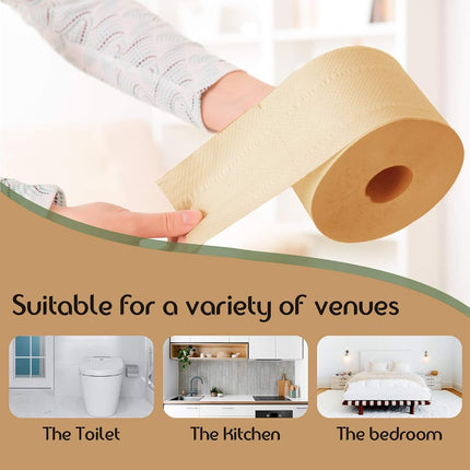 Elvissmart Ultra Soft Bamboo Toilet Paper, 200 Sheets/Roll-3600 Total Bath Tissue