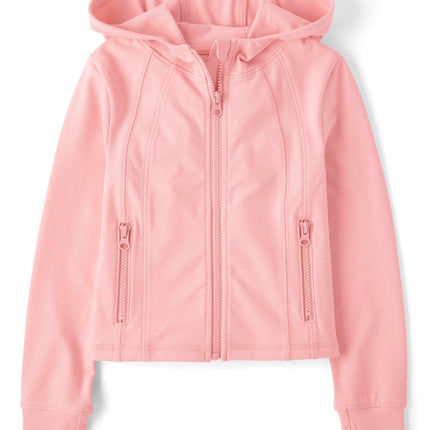 The Children's Place Girls' Active Full Zip Hooded