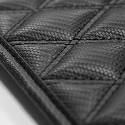 FH Group Universal Fit all season protection Heavy Duty Faux Leather Carbon Fiber Automotive Floor Mats fits most Cars, SUVs, and Trucks (High Tech 3-D Anti-Skid/Slip Backing) Black