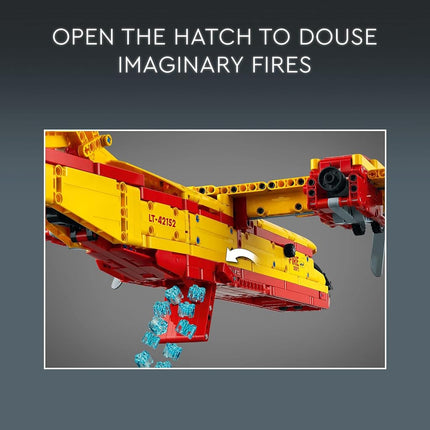 LEGO Technic Firefighter Aircraft 42152 Model Airplane Toy for Kids, Blue