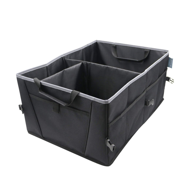 FH GROUP FH1141GRAY Collapsible Multi-Compartment Trunk, Cargo Car, Gray Storage Organizer