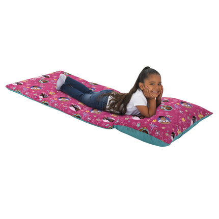Disney Encanto Delicia Tropical Rosa y Aqua, Mirabel e Isabella Colchoneta de Siesta Plegable de Lujo para Niños Pequeños