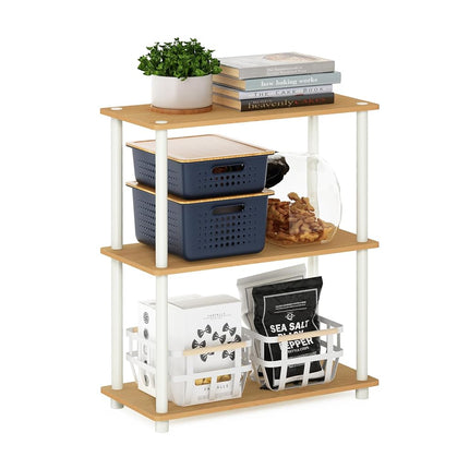 Furinno TURN-N-TUBE Storage Shelves, 3-Tier Book S