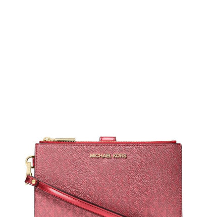 Michael Kors Double Zip Wristlet, Gold-tone Hardwa