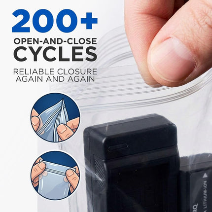 Paclord Extra Large 24" x 24" Gallon Reclosable Poly Zip Seal Lock Bag 6 Mil Thickness, 20 Clear Resealable Bags with Extra Durability, Waterproof and Airtight Heavy Duty Bags