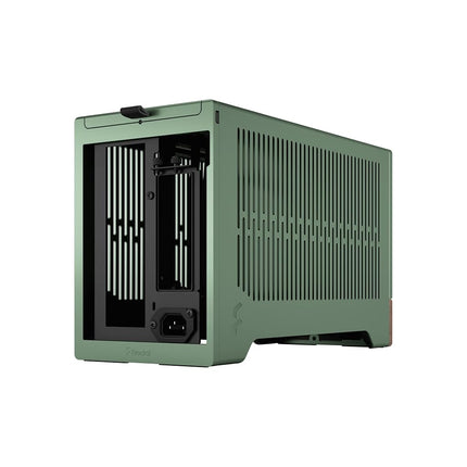 Fractal Design Terra Jade - Wood Walnut front panel - Small form factor - mITX gaming case – PCIe 4.0 riser cable – USB Type-C - Anodized aluminum panels