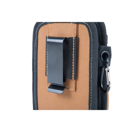 Dickies Funda Grande para Teléfono de 2 Compartimentos, Clip de Acero de Ajuste Universal para Cinturón de Herramientas, Correa de Seguridad para Teléfono, Mosquetón para Guardar Llaves de Clip Rápido