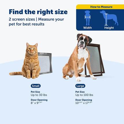 PetSafe Dog Door for Screen Door – Size Large – for Dogs and Cats up to 100 lb – Use in Screen Doors – Window Screens and Porch Screens
