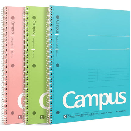 KOKUYO Campus Spiral Notebook, 10-1/2” x 8”, Colle