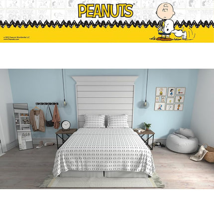Franco Collectibles Peanuts Snoopy Bedding Super Soft Cozy Microfiber 4 Piece King Sheet Set, (Officially Licensed Product)