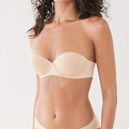 Calvin Klein Women's Perfectly Fit Strapless Convertible Push-Up Bra, Bare 265, 32A