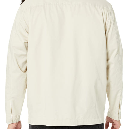 Dockers Mens Regular Fit Shirt JacketButton Down Shirt, Sahara Khaki, S