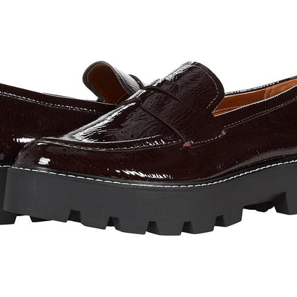 Franco Sarto Women's Balin Lug Sole Chunky Loafer, Burgundy, 5.5 UK