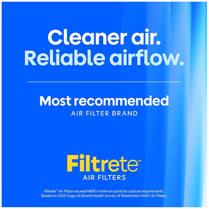 Filtrete 14x30x1 AC Furnace Air Filter, MERV 13, MPR 1900, Premium Allergen, Bacteria & Virus Filter, 3-Month Pleated 1-Inch Electrostatic Air Cleaning Filter, 6-Pack (Actual Size 13.81x29.81x0.78 in)