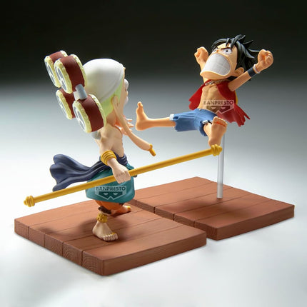 Banpresto Monkey D. Luffy & Enel One Piece - World Collectable Log Stories 8cm Figure