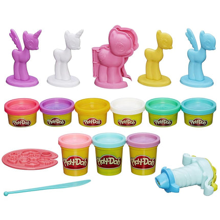 Juego de Play-Doh Make 'n Style Ponies, figuras de My Little Pony, 9 colores, kit de manualidades para niños, juguetes preescolares, para niñas y niños, edades de 3+ años (Exclusivo de Amazon)