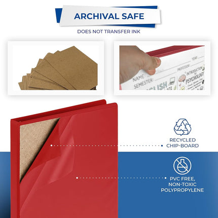 Samsill Durable 0.5 inch 3 Ring Binder, Made in USA, D Ring Binder,FSC 100% Recycled Chipboard, Red, 12 Pack