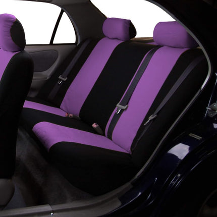 FH Group Automotive Seat Covers Purple Universal Fit Full Set Flat Cloth Fabric fits most Cars, SUVs, Trucks, and Vans FB050PURPLE114