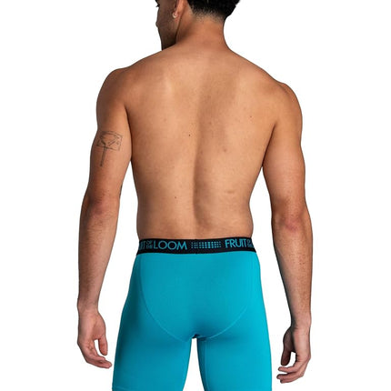 Fruit of the Loom Men's Breathable Underwear, Long Leg Boxer Brief - Micro Mesh 3 Pack, M UK