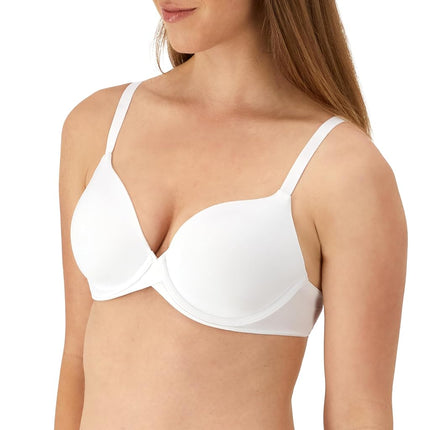 Maidenform Women's One Fabulous Fit 2.0 Tailored Demi Bra Half Cup, White, 32A