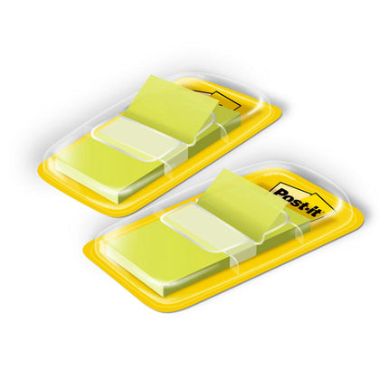 Banderitas Post-it, 50/dispensador, 2 dispensadores/paquete, 1 pulgada de ancho, Verde Brillante (680-BG2)