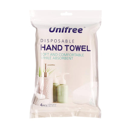 Unifree Disposable Hand Towels, 80 Count, Individually Packed, Large Size 15.5 by 27.5 inches (15.5”x27.5“)