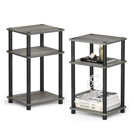 Furinno Just 3-Tier Turn-N-Tube End Table, Side Ta