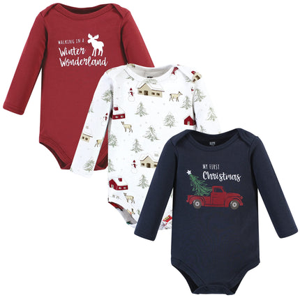 Hudson Baby unisex-baby Cotton Long-sleeve Bodysui