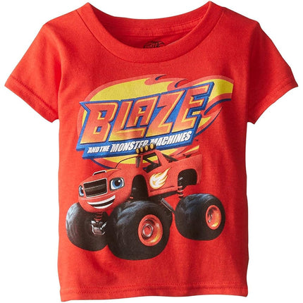 Nickelodeon Blaze and The Monster Machines Little Boys' Toddler Short Sleeve T-Shirt, Red, 4T