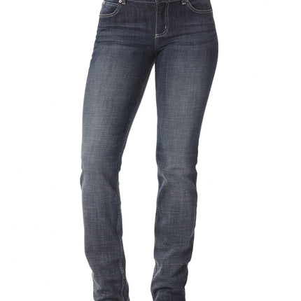 Wrangler Women's Western Mid Rise Stretch Straight