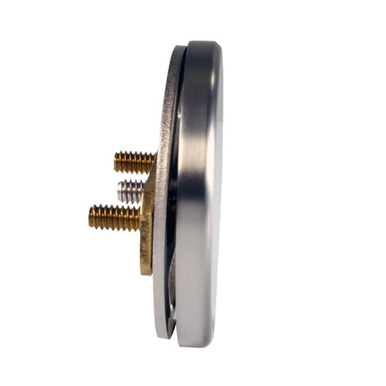 Westbrass 493144H-07 12" & 4" Bath Waste & Overflow Assembly with Tip-Toe Drain Plug and Illusionary Faceplate-SCH. 40 ABS Pipe, 1-Pack, Satin Nickel