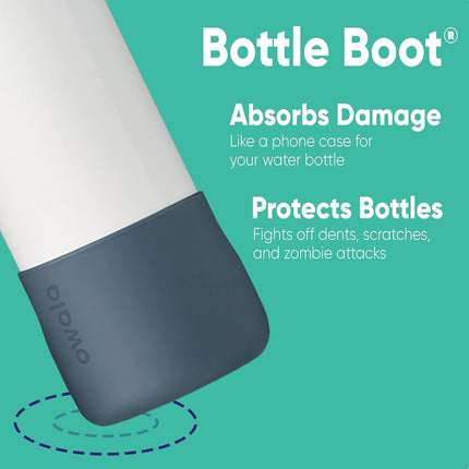 Owala Silicone Water Bottle Boot, Anti-Slip Protective Sleeve for Stainless Steel Water Bottles, 32 Oz, Black