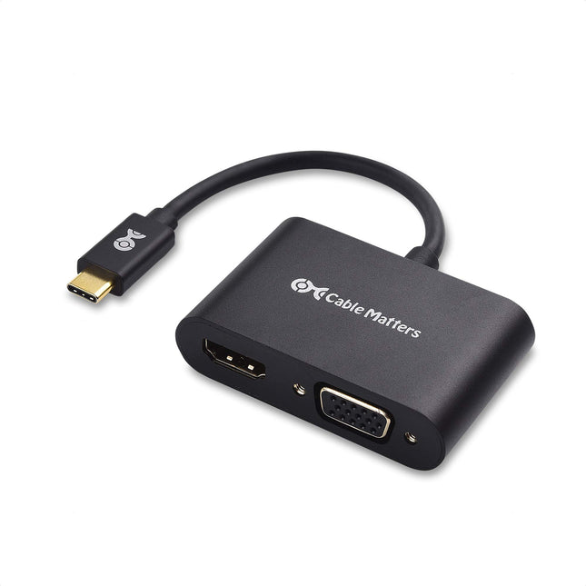 Cable Matters Aluminum USB C to HDMI VGA Adapter f