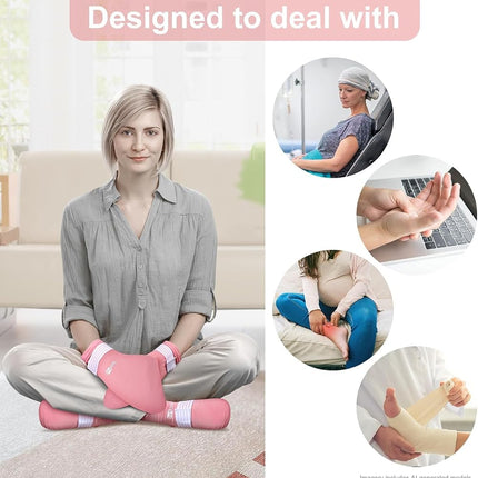 SuzziPad Chemo Gloves and Socks for Neuropathy, Chemotherapy Comfort Items for Cancer Patients, Include 2 Ice Socks for Neuropathy & 2 Ice Gloves Chemotherapy/Neuropathy, Cancer Care Items for Women L