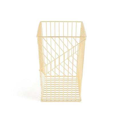 U Brands Metal Hanging File Organizer, Letter Size, Desktop Accessory, Vena Collection, Gold
