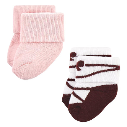 Hudson Baby Unisex Baby Cotton Rich Newborn and Terry Socks, Ballet, 6-12 Months, Ballet 12-pack, 6-12 Months