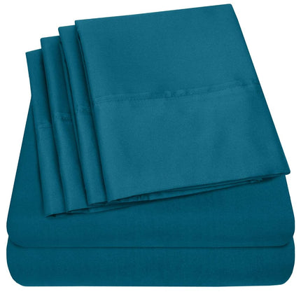 Twin XL Size Bed Sheets - 4 Piece 1500 Supreme Collection Fine Brushed Microfiber Deep Pocket Twin X-Large Sheet Set Bedding - 1 EXTRA PILLOW CASES, GREAT VALUE, Twin XL, Teal