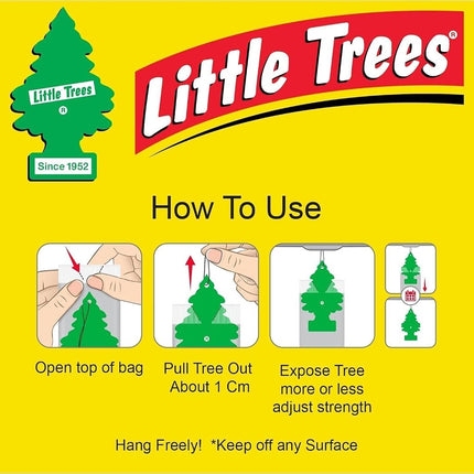LITTLE TREES Car Air Freshener | Hanging Paper Tree for Home or Car | Wild Cherry | Pack of 6